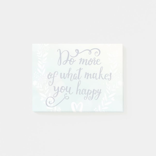 Notas Post-it® Haga más de qué le hace feliz (Anverso)
