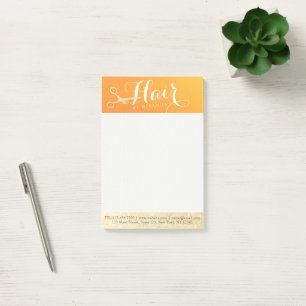 Notas Post-it® Hairstylist Makeup Salon Moda Naranja Tijeras de o