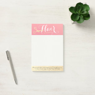 Notas Post-it® Hairstylist Makeup Salon Moderno Tijeras de oro ro