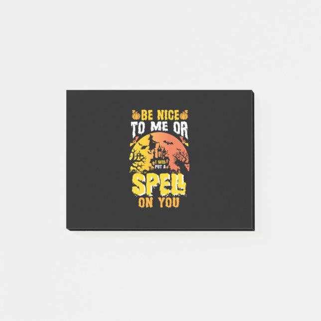 Notas Post-it® Halloween Be Nice To Me Birthday (Anverso)