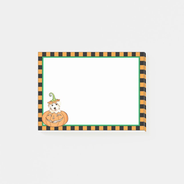 Notas Post-it® Halloween Bichon (Anverso)