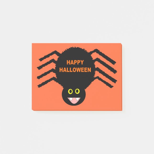 Notas Post-it® Halloween Black Spider Post anota Pad (Anverso)