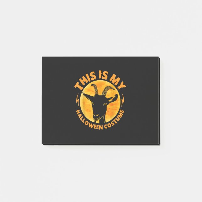 Notas Post-it® Halloween Cabra disfrazada Gracioso Granjero de Ca (Anverso)