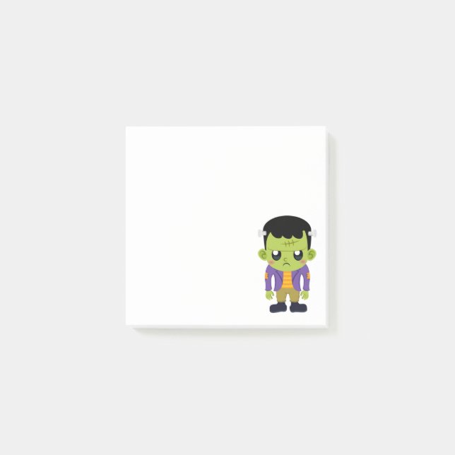 Notas Post-it® Halloween de Monstruo Frankenstein Verde (Anverso)