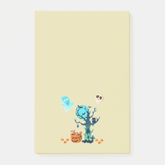 Notas Post-it® Halloween Fantasmas espeluznantes Fantasmas Bats S (Anverso)