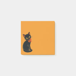 Notas Post-it® Halloween Gato Negro Vintage
