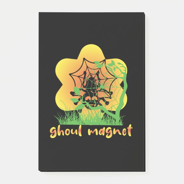 Notas Post-it® Halloween Ghoul Magnet Cumpleaños (Anverso)
