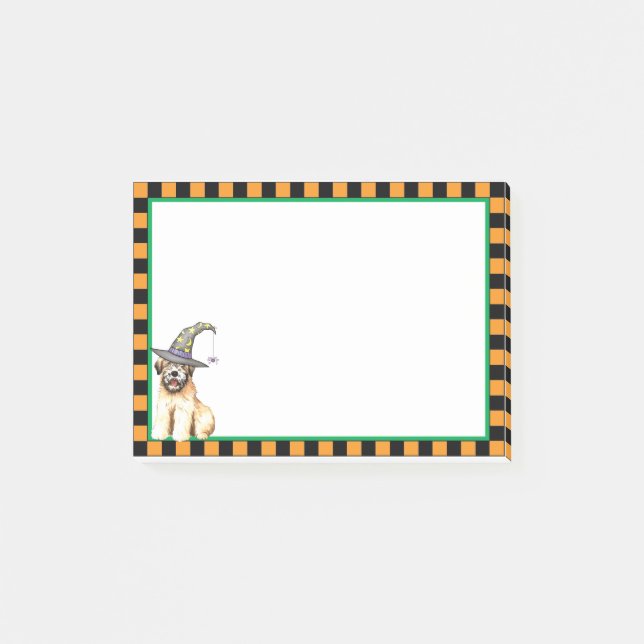 Notas Post-it® Halloween Llanto suave recubierto Terrier (Anverso)