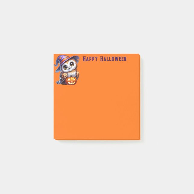Notas Post-it® Halloween Owl Post Notes (Anverso)