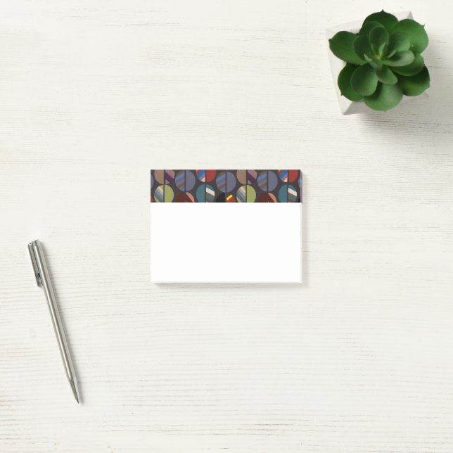 Notas Post-it® Halves de ovario en bandas masculinas (Oficina)