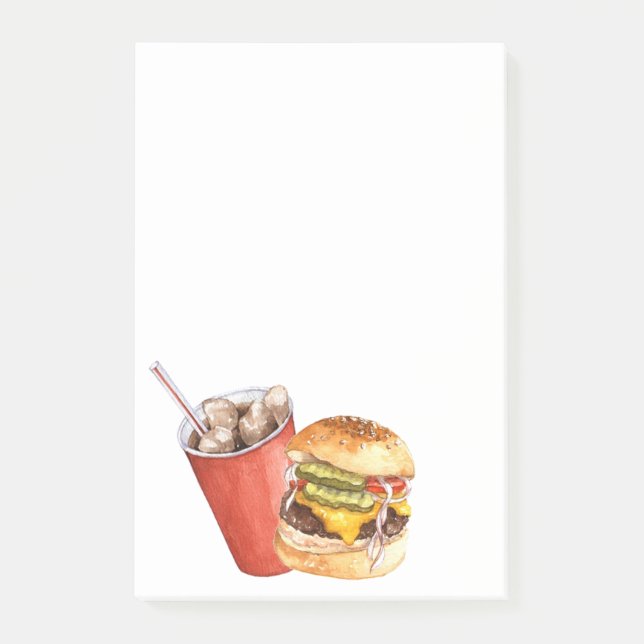 Notas Post-it® Hamburguesa y (Anverso)