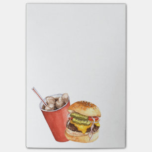 Notas Post-it® Hamburguesa y