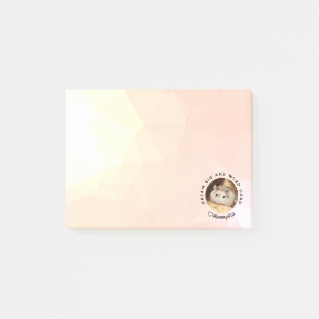 Notas Post-it® HammyVille - Martillo lindo con cita motivacional (Anverso)