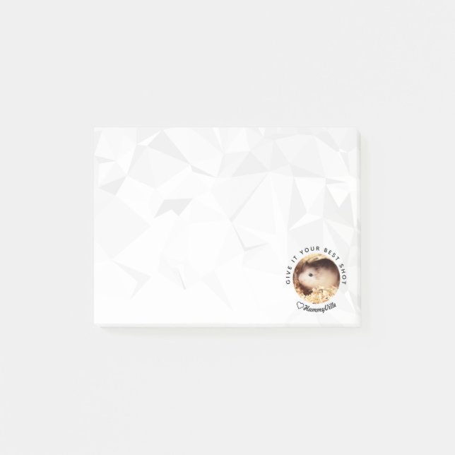 Notas Post-it® HammyVille - Martillo lindo con cita motivacional (Anverso)