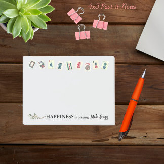 Notas Post-it® Happiness is playing Mah Jongg 
