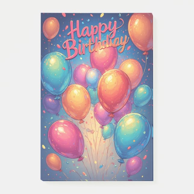Notas Post-it® Happy Birthday Celebration Post-It Notes (Anverso)