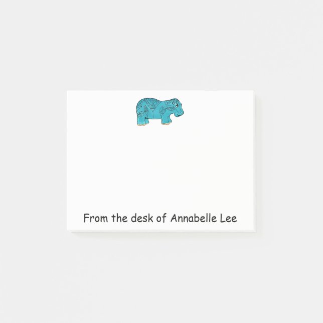 Notas Post-it® Happy Hippo Egyptian Notes (Anverso)