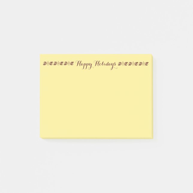 Notas Post-it® Happy Holidays Post-it® Notes by RoseWrites (Anverso)