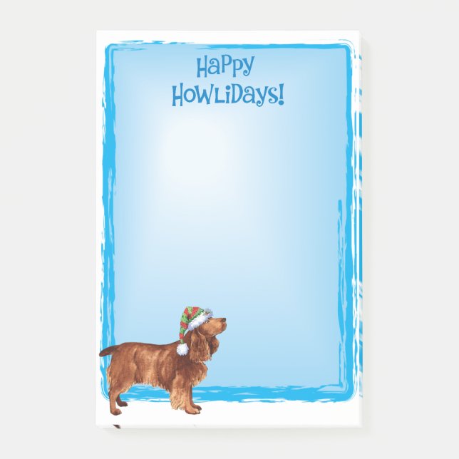 Notas Post-it® Happy Howlidays Field Spaniel Post-it (Anverso)