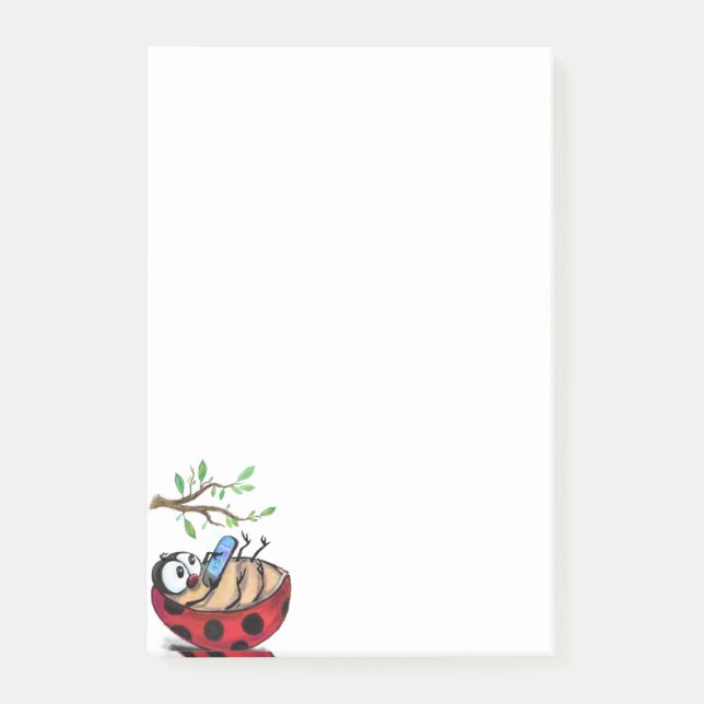 Notas Post-it® Happy Ladybug Funny Post it Notes (Anverso)