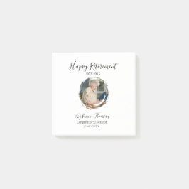 Notas Post-it® Happy retirement year name circle photo retired