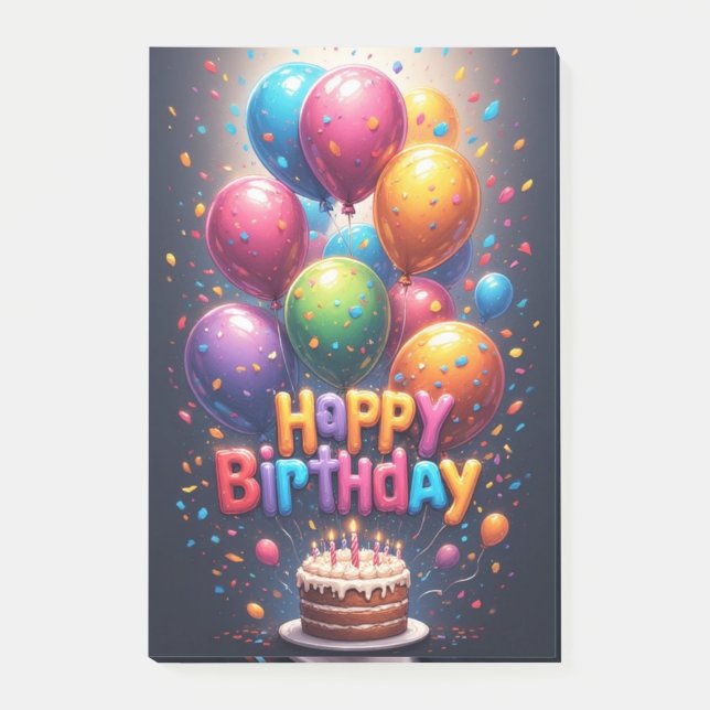 Notas Post-it® Hapy Birthday Cake Post-It Notes (Anverso)