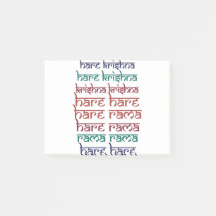 Notas Post-it® Hare Krishna Hare Krishna Mantra Coreando el Hindu