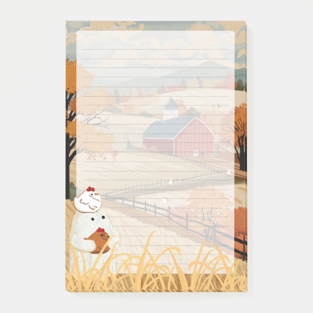 Notas Post-it® Harvest Home - Cute Ghost Lined Writing Paper (Anverso)