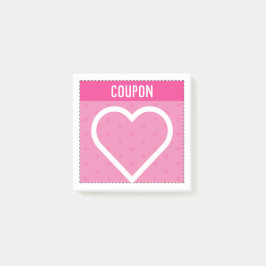 Notas Post-it® Haz Tus Propios Cupones | Corazones rosados