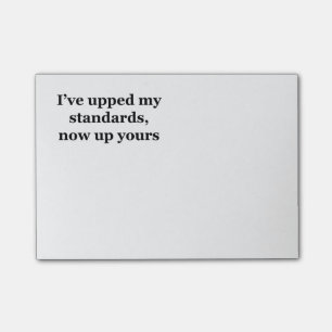 Notas Post-it® He subido mis estándares, ahora encima el suyo