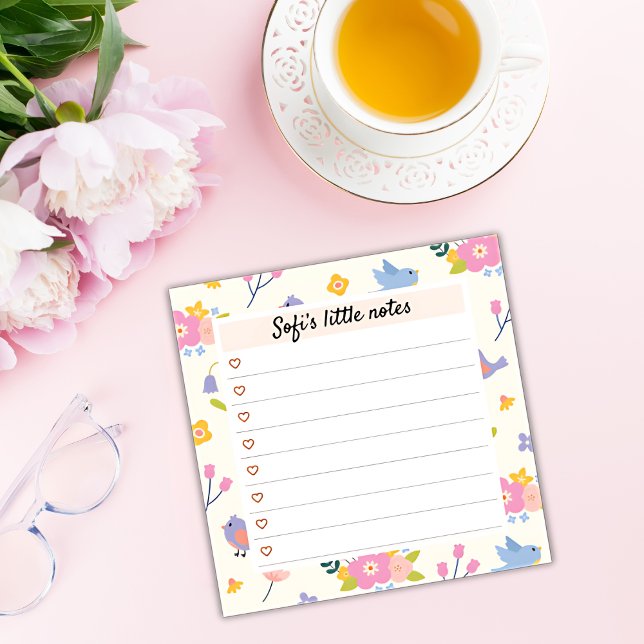 Notas Post-it® Heart & Birds Blossom – Blossom Time Sticky Notes (Subido por el creador)