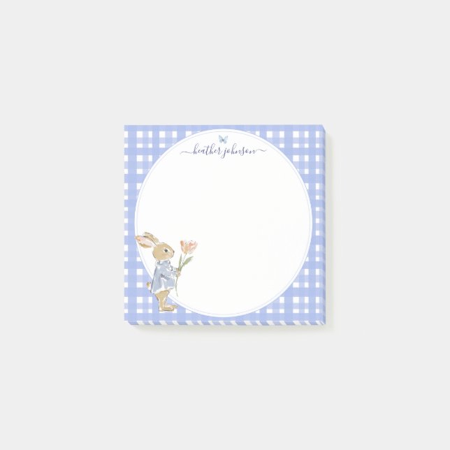Notas Post-it® Hearthlight Notes Spring Soft Meadow Gingham (Anverso)