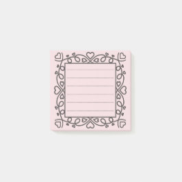 Notas Post-it® Hearts Border