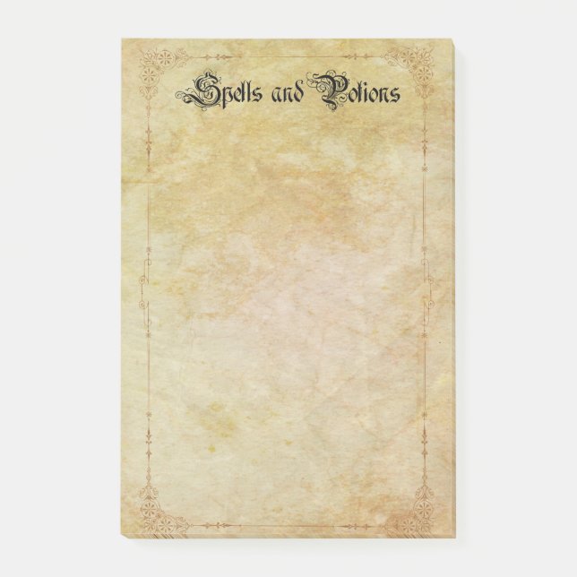 Notas Post-it® Hechizos y Pociones (Anverso)