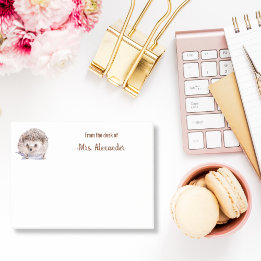 Notas Post-it® Hedgehog Cute Watercolor De La Mesa De Sticky