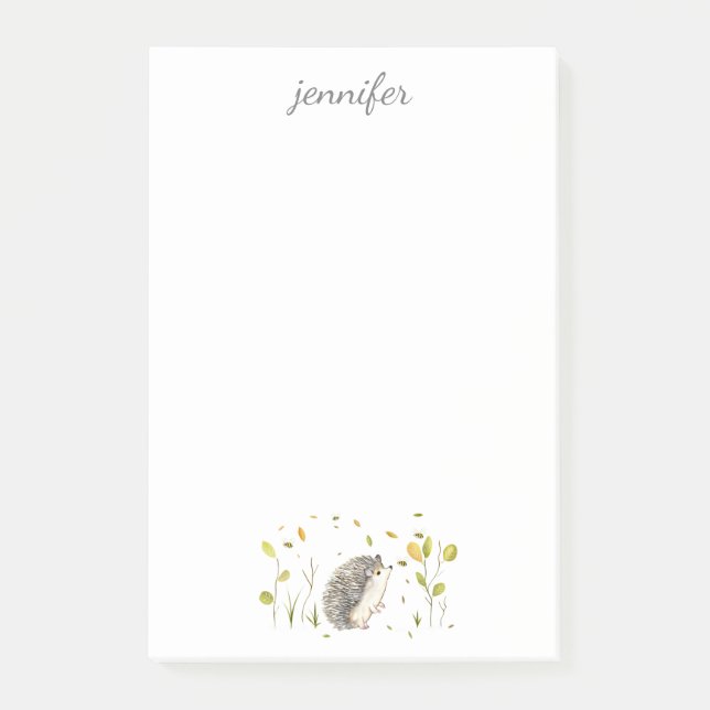 Notas Post-it® Hedgehog Personalize Post-it® Notes (Anverso)