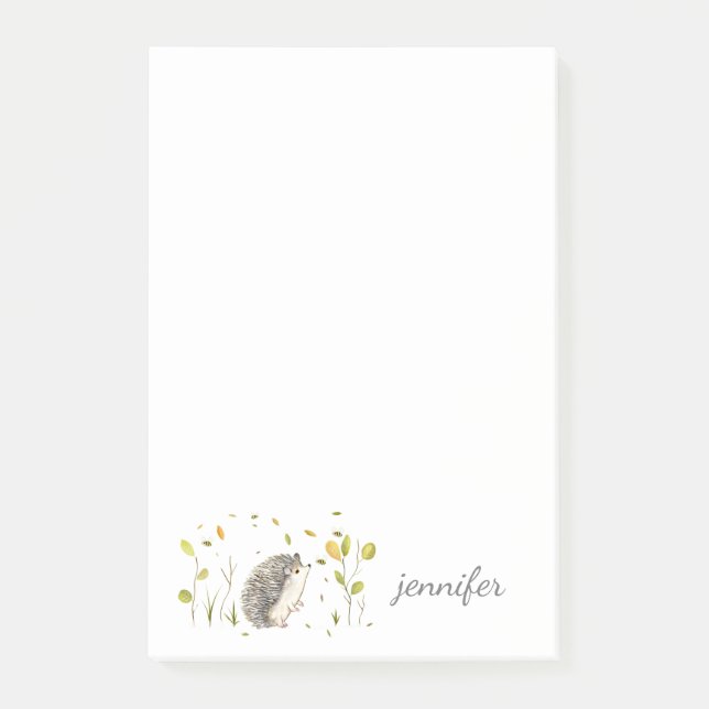 Notas Post-it® Hedgehog Personalize Post-it® Notes (Anverso)