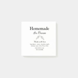 Notas Post-it® Helados caseros añaden ingredientes hechos con amo