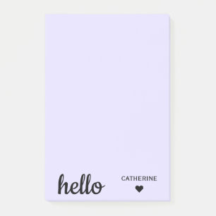 Notas Post-it® Hello Rubor Purple 4x6 personalizado"