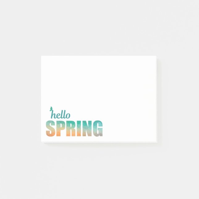 Notas Post-it® Hello Spring geométrico post it (Anverso)