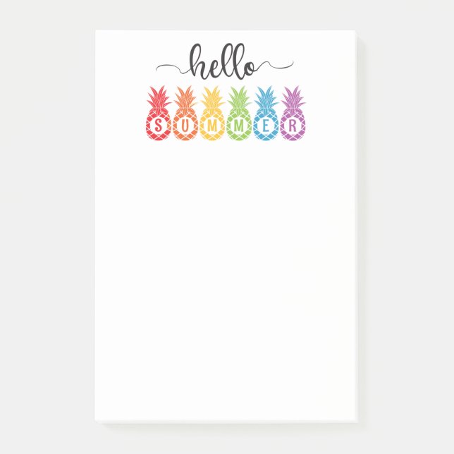 Notas Post-it® Hello Summer Pineapple (Anverso)