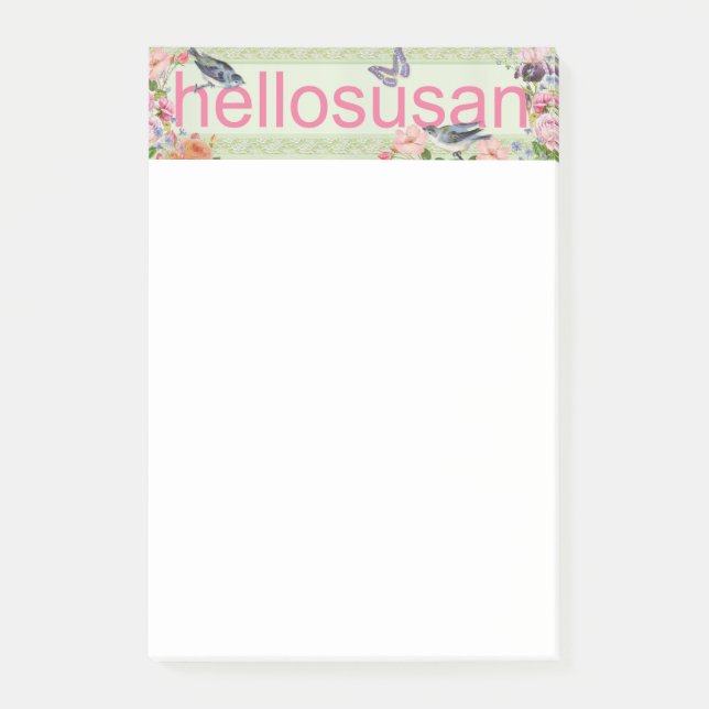 Notas Post-it® hellosusan Post-it Notes (Anverso)