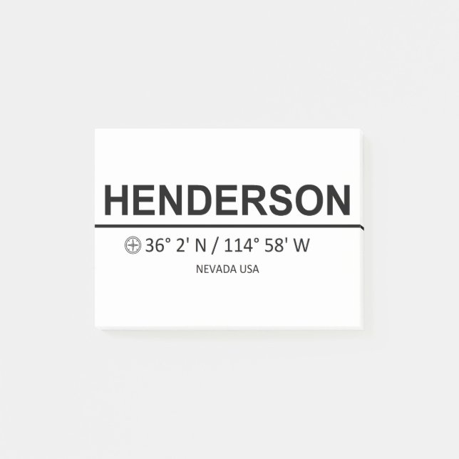Notas Post-it® Henderson Coordinaten - Henderson Coordinates (Anverso)