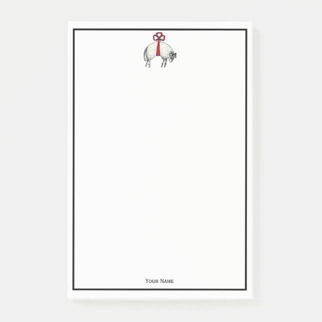 Notas Post-it® Heraldic Bang Fleece Ram Sheep Escudo Emblem (Anverso)