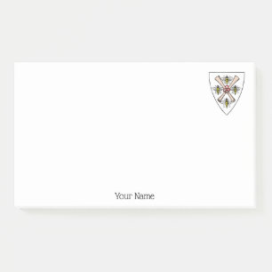 Notas Post-it® Heraldic Vintage 4 Abejas se desplaza sobre Shield