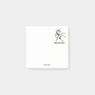 Notas Post-it® Heráldica Unicornio en el escudo de armas