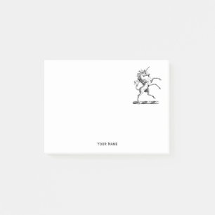 Notas Post-it® Heráldica Unicornio en el escudo de armas