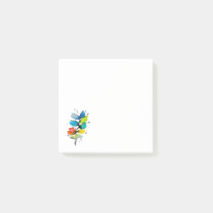 Notas Post-it® Hermosa flor floral floja de acuarela
