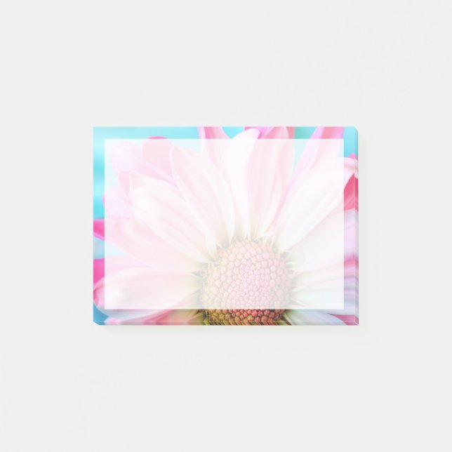 Notas Post-it® Hermosa flor rosa cercana foto (Anverso)