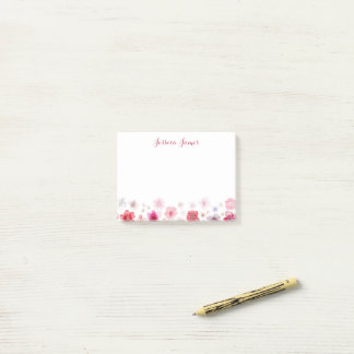 Notas Post-it® Hermosa floral personalizada de 4" x 3"